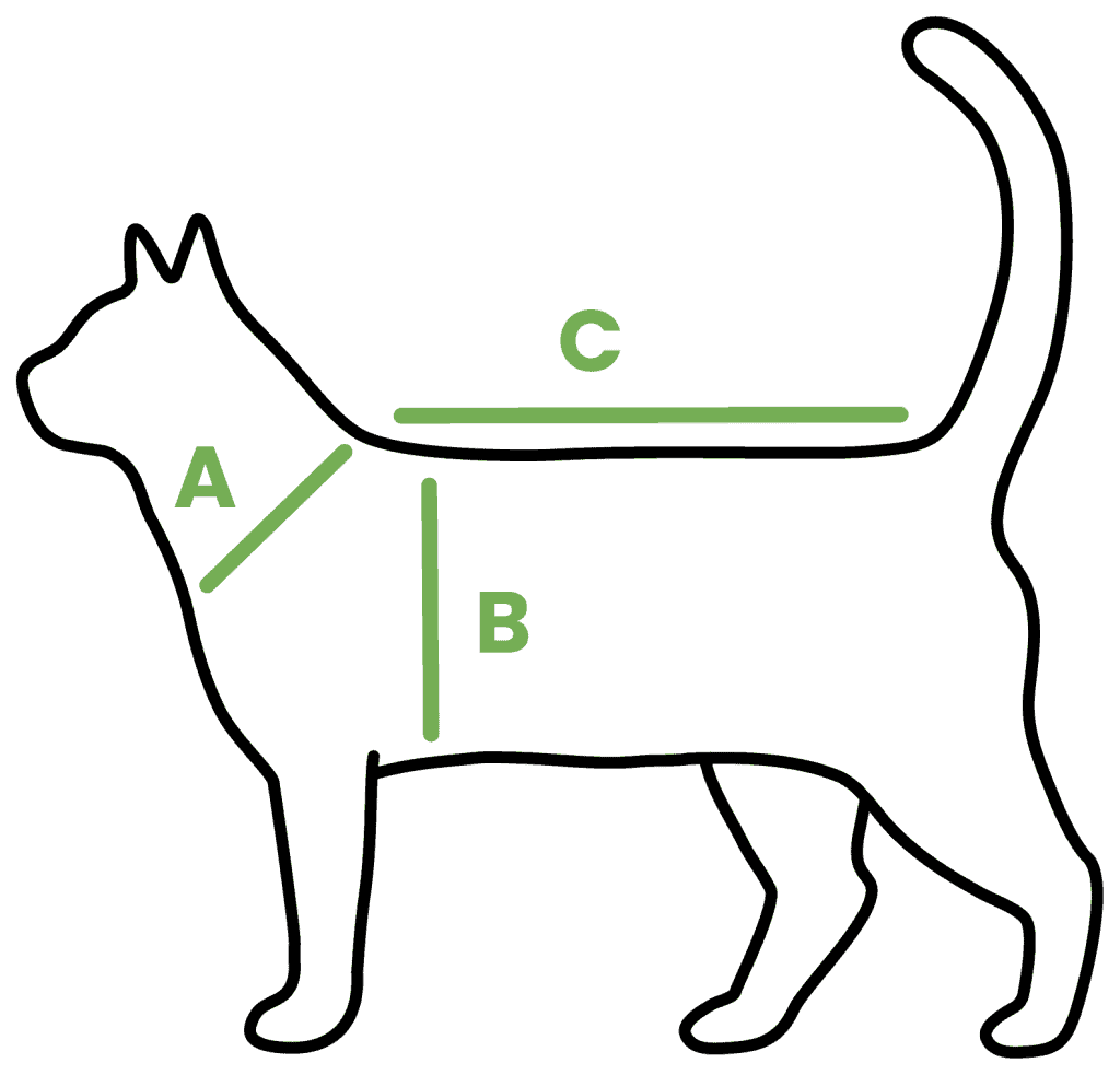 cat harness measurement guide