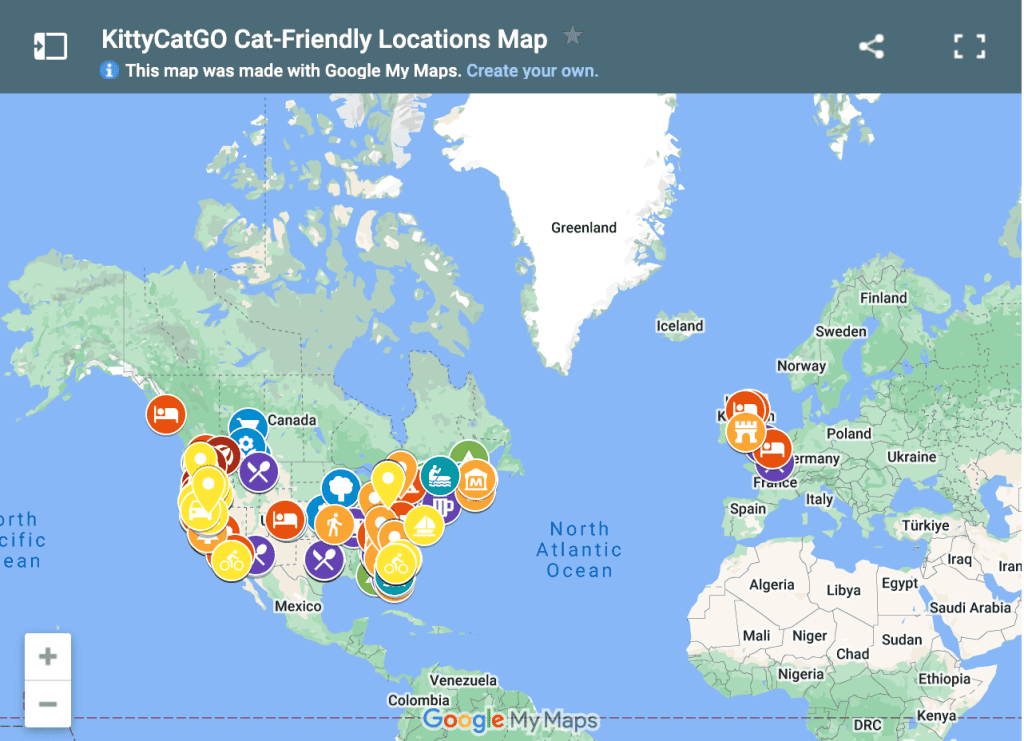 cat-friendly locations map